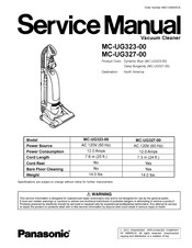 Panasonic MC-UG327-00 Service Manual