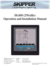Skipper DL850 Operation And Installation Manual