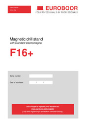 Euroboor F16+ User Manual