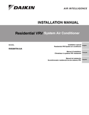 Daikin RXSQ60TAVJUA Installation Manual