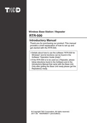 T&D RTR-500 Introductory Manual