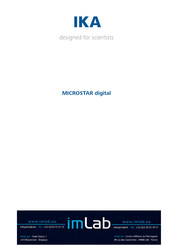 IKA MICROSTAR digital Manual