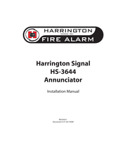Harrington HS-3644 Installation Manual