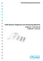 Auerswald COMfortel VoIP 2500 AB Commissioning Instructions