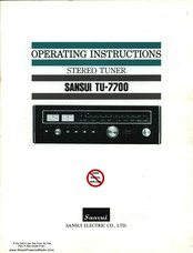 Sansui TU-7700 Operating Instructions Manual