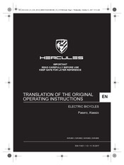 Hercules PASERO Translation Of The Original Operating Instructions