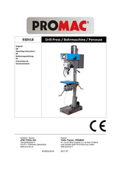 Promac 930VLB Operating Instructions Manual