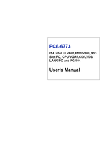 Advantech PCA-6773 User Manual