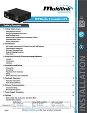 Multilink EDP-2000 Installation Manual