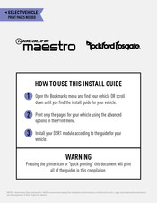 Automotive Data Solutions iDatalink Maestro aCH2 Install Manual