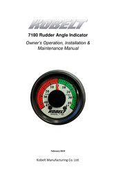 Kobelt 7180-S-24 Owner's Operation, Installation & Maintenance Manual
