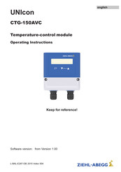 ZIEHL-ABEGG UNIcon CTG-150AVC Operating Instructions Manual