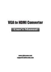 Ableconn VGA2HDMIB User Manual