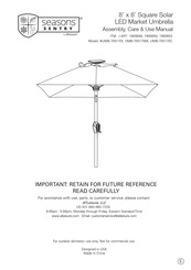 Atleisure Seasons Sentry UMB-755170C Assembly, Care & Use Manual