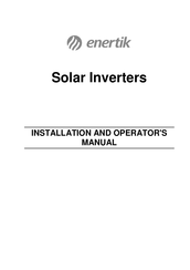 enertik GI-2000TL-S Installation And Operator's Manual