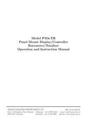 AMALGAMATED INSTRUMENT PM4-TR Operation And Instruction Manual