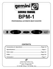 Gemini BPM-1 Service Manual