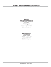 Newall SHG-A Series Installation Manual