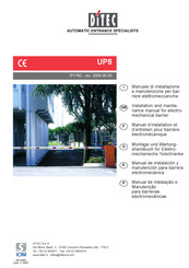 DITEC UP8E Installation And Maintenance Manual