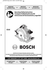 Bosch CS10 Operating/Safety Instructions Manual