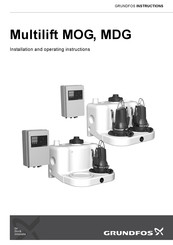 Grundfos Multilift MDG Installation And Operating Instructions Manual