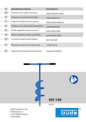 Gude GH 150 Translation Of The Original Instructions
