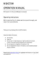 Dino-Lite MSVC72W Operation Manual