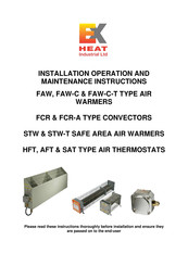 HEAT FAW-C-T Series Installation, Operation And Maintenance Instructions