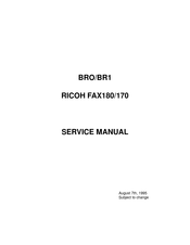 Ricoh FAX180 Service Manual