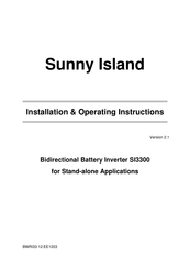 SMA Sunny Island SI3300 Installation & Operating Instructions Manual