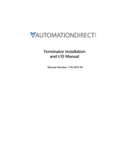 Automation Direct Terminator Installation And I/O Manual