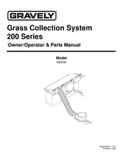 Gravely 892030 Owner/Operator And Parts Manual