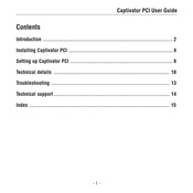 VideoLogic Captivator PCI User Manual