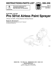 Graco Fuller O'brien Paints Pro 501st 299 Instructions-Parts List Manual