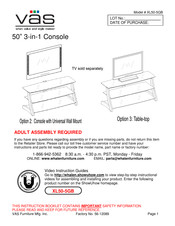 Vas XL50-5GB Assembly Manual