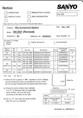 Sanyo DC-D37 Service Manual