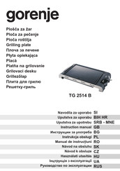 Gorenje TG 2514 B Instruction Manual