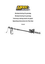 Meec tools 703-040 Operating Instructions Manual