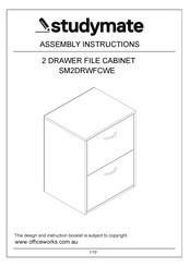Studymate SM2DRWFCWE Assembly Instructions Manual