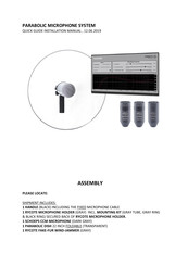 Schoeps PARABOLIC MICROPHONE SYSTEM Quick Installation Manual