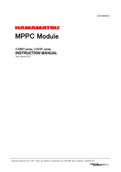 Hamamatsu Photonics C10507-11-100U Instruction Manual