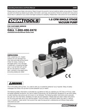 OEMTOOLS 24500 OPERATING INSTRUCTIONS AND PARTS