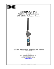 Detcon CXT-DM Operator's Installation And Instruction Manual