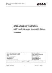 Ele ADR Touch Advanced Readout US Edition Operating Instructions Manual