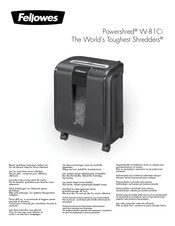 Fellowes Powershred W-81Ci Manual