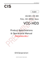 CSI VCC-HD3 Product Specification & Operational Manual