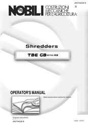 Nobili TBE GB 102 Series Operator's Manual