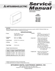 Mitsubishi Electric WS-A65 Service Manual