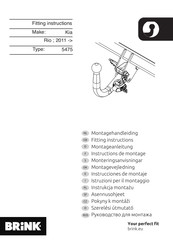 Brink 5475 Fitting Instructions Manual
