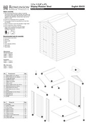 Rowlinson Garden Products SS435 Assembly Instructions